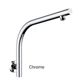 Centro Wall Mounted Shower Arm In Chrome, Matte Black, Brushed Gold, Brushed Nickel & Gunmetal Grey